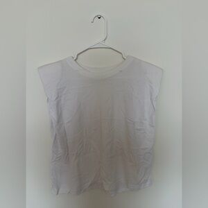 Zara White Muscle T Shirt